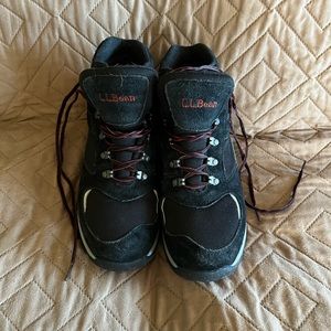 L.L. Bean Women’s Black Suede Waterproof Hiking Boots